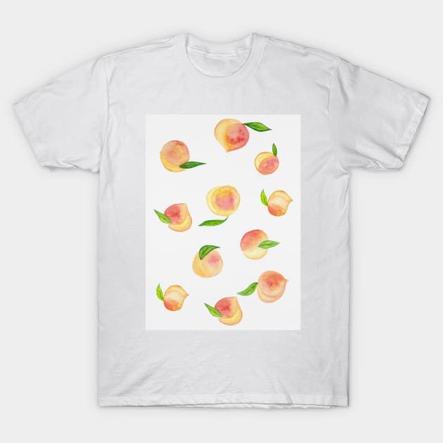 Fun Fall Peaches T-Shirt by kuallidesigns
